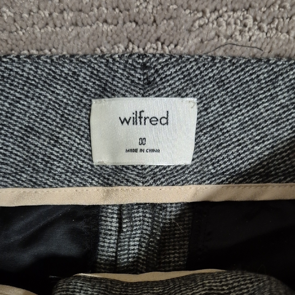 Aritzia Gray Women's Dress Tie Trousers- Wildfred SZ 00 - Picture 2 of 9